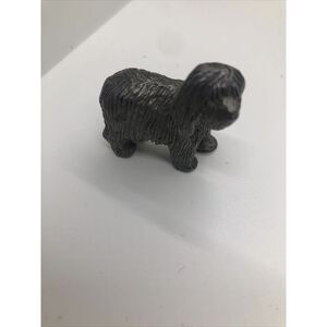 VTG Pewter Sheep‎  Dog Statue Tiny